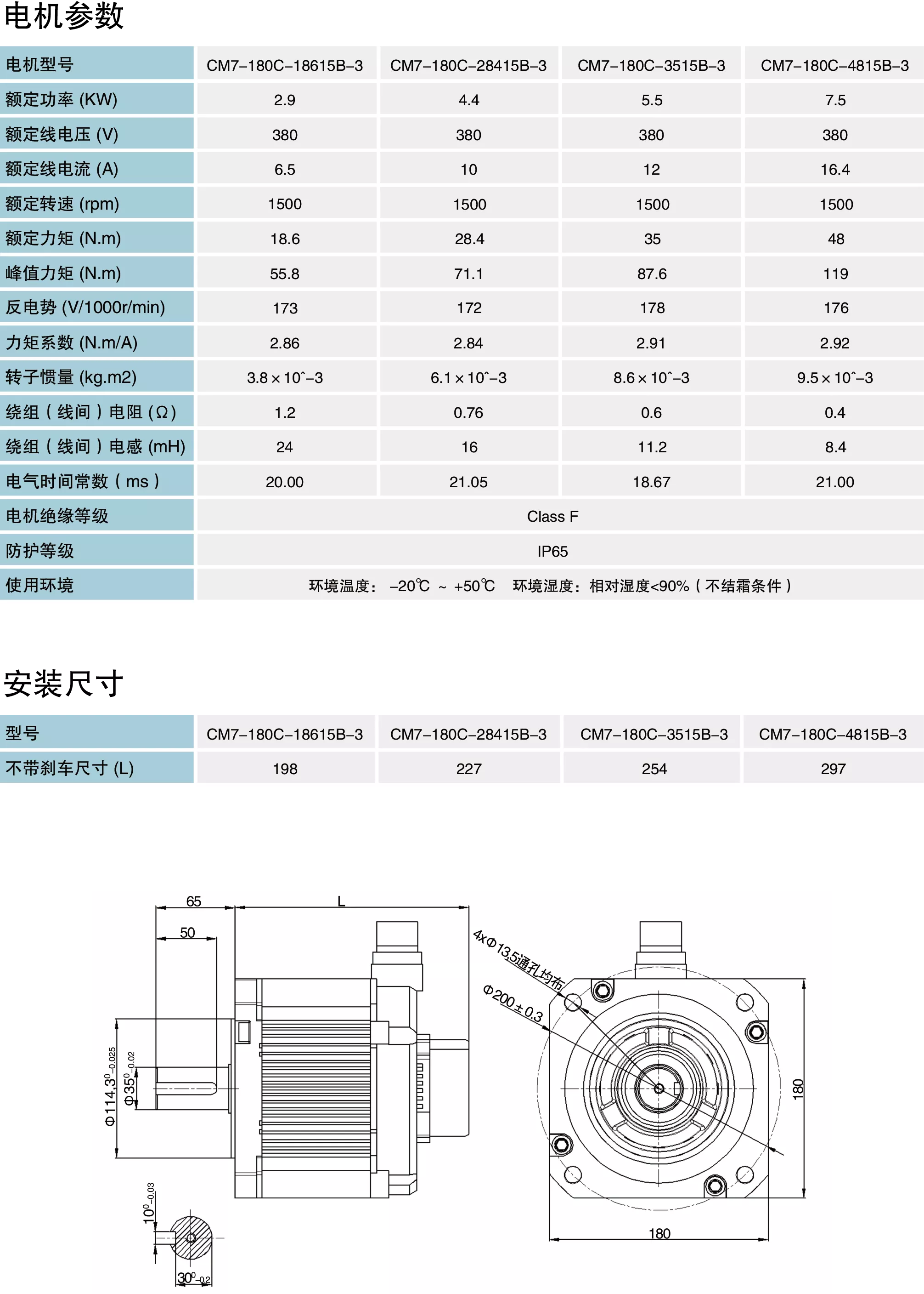 550vc8518电机参数图片